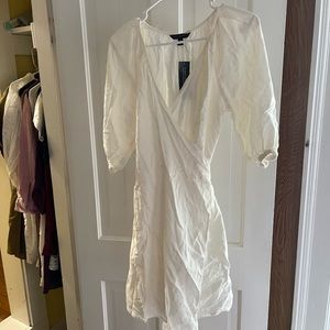 Banana Republic white wrap dress